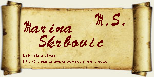 Marina Škrbović vizit kartica